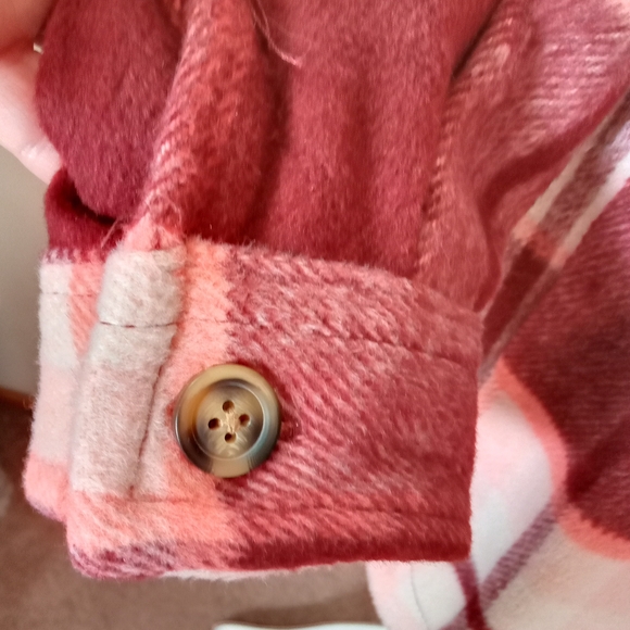 Members Mark Plaid Button-Up Women's Shacket Size XL - Picture 5 of 11